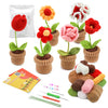 6pcs Crochet Potted Flower Kit With Tutorial